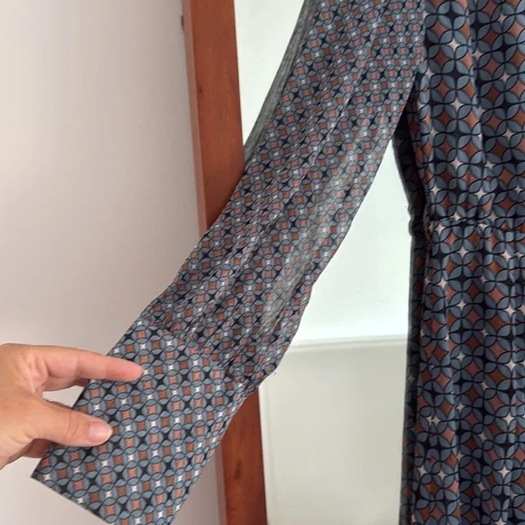 Nine West Blue and Brown Midi Dress - Picture 8 of 10